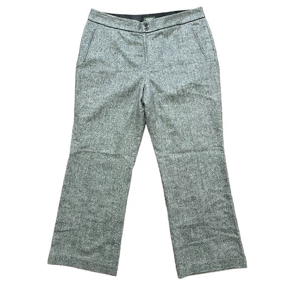 VTG EDDIE BAUER Blakely Fit Wide Leg Bootcut Wool Pants in Gray SZ 14 - Picture 1 of 9
